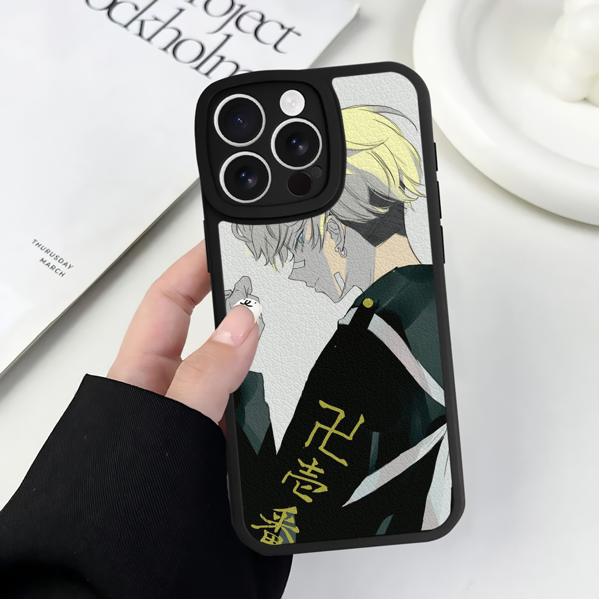 （画像用） 東京リベンジャーズ Tokyo Revengers 【iPhone 16シリーズ対応】シリコンスマホケース（レザー調） 材質：シリコン